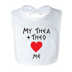 My Thea + Theo Love Me  - Greek Feeding Bib 